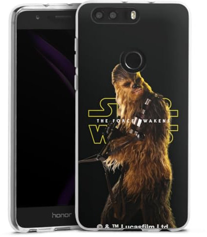 Custodia di silicone compatibile con Huawei Honor 8 Custodia trasparente Cover per smartphone trasparente Chewbacca Star Wars
