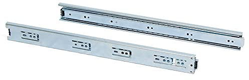 Emuca 3043305 Paar Kugelgleiter/Schienen mit Totalausgang 45,7 mm x 12,7 mm x 350 mm für Schubladen, 5er Set