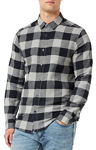 Only & Sons NOS Onsgudmund LS Checked Shirt Noos Camicia, Grigio (Griffin Griffin), Medium Uomo
