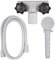 RecPro Robinet inverseur pour baignoire et douche RV de 10,2 cm, blanc/fumé avec pommeau de douche et tuyau