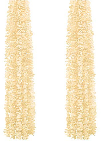 KingYH 10 Pack 100cm Artificial Flowers Garlands Silk Hydrangea Hanging Garlands Vine for Wedding Backdrop Flower Wall Decoration Home Photo Booth Garden Hawaii Party Decorations Necklace-Champagne