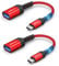 JSAUX USB C to USB 3.1 Adapter, [2 Pack] OTG USB Type C Adapter Compatible with Samsung Galaxy S20 S10 S9 S8 Plus Note 10 9 8, Huawei P30 P20 Lite Mate 30 20 Pro - Red