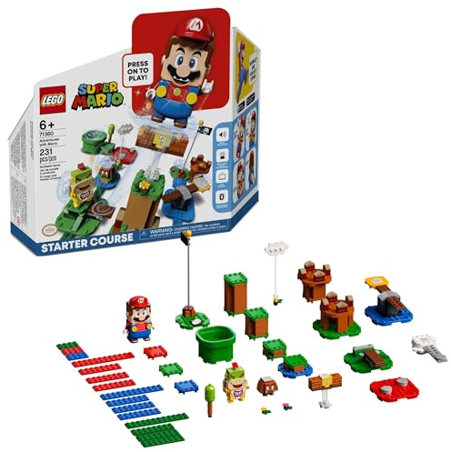 LEGO Super Mario Adventures with Mario Starter Course 71360 Building Kit, Creative Gift Toy for Kids, Interactive Set Featuring Mario, Bowser Jr. and Goomba Figures, New 2020 (231 Pieces)