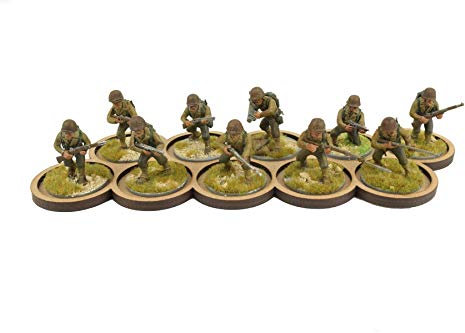 War World Gaming Bandejas de Movimiento para Escaramuzas Fila (10 Ranuras de 25mm) - Juego Guerra Combate Miniatura Base Tablero Figura Terreno Modelismo Diorama Escenario Envío Seguimiento
