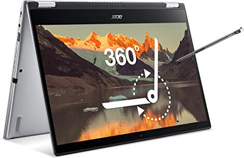 Acer Spin 3 SP314-54N 14 inch Convertible Laptop - (Intel Core i3-1005G1, 4GB RAM, 128GB SSD, Full HD Touchscreen Display, Windows 10, Silver)