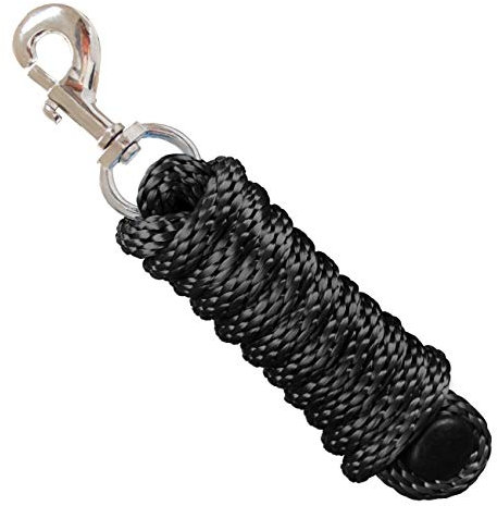 York Führstrick für Pferd Milo Anbindestrick Anbindeseil Führleine Pferdestrick (schwarz)