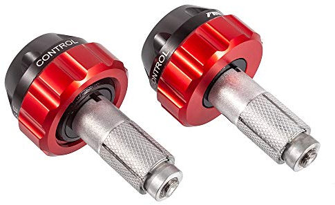 Motorcycle Throttle Lock Cruise Control Handlebar Plugs Grip Bar End Caps Slider Set for Street/Sport/Tour Bike Cruiser Scooter (Red)