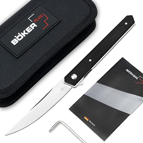 BÖKER PLUS® Kwaiken Air G10 - edles Taschenmesser für Damen und Herren - extrem scharfes Einhand-Messer mit VG-10 Klinge 9 cm in Geschenkbox