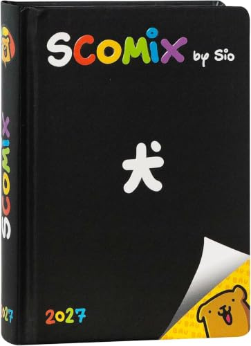 Franco Panini. Scottecs Schülerkalender Schwarz 2021/2022 Scomix Datum 16 Monate 17 x 12 cm + Farbstift