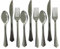 18 PC Metallic Silver PLASTIC Cutlery Set colour Tableware Dinnerware Flatware Forks Spoons Knife Party Wedding Dessert Picnic BBQ Christmas Catering Reusable Garden Strong Kitchen Crockery