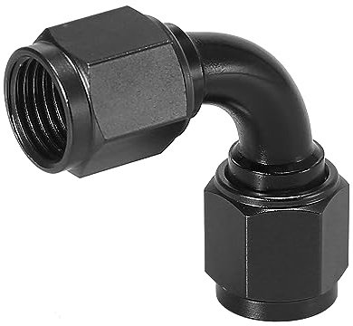 X AUTOHAUX AN6 90 Grad Buchse Drehkupplung Auto Heizöl Schlauch Fitting Schwarz