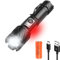 LED Torch XHP99 90000 Lumens, Rechargeable Super Bright LED Tactical Torches with COB Sidelight High Lumen 6 Lighting Modes, Zoomable, IPX65 Waterproof Flashlight for Camping, Outdoors, Emergency,
