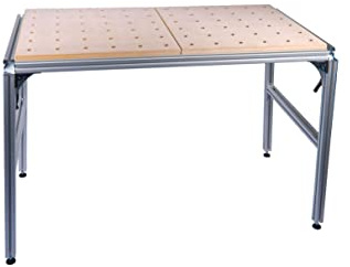 Ulmia Multifunktionstisch MFT1200 Standversion (inkl. 2 Lochplatten, 1200x682x900 mm, Untergestell inkl. Wechselplatten-System, klappbar, Arbeitstisch)