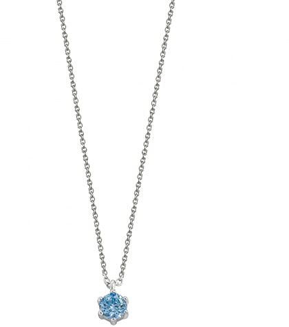 Xenox Damen 925 Sterling Silber Halskette mit Anhänger mit Zirkonia in silberfarben - KRAPPE - XS6011