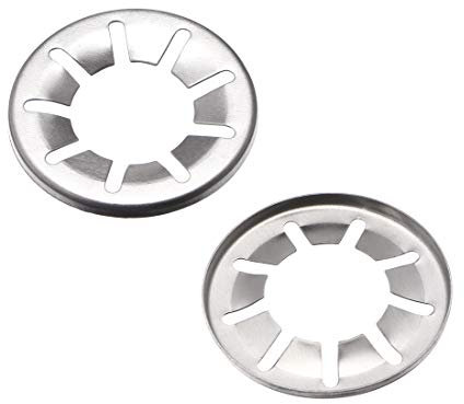 Kit di assortimento di 50 rondelle M20x40mm con denti interni, rondelle di bloccaggio, clip di fissaggio DUO ER