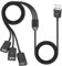 RIIEYOCA USB-Splitter-Y-Kabel, 3-in-1-USB-2.0-A-Stecker auf 3 USB-Buchsen, Datensynchronisierungs-Ladekabel, Multi-USB-Anschlüsse, Verlängerungskabel für PC/Auto/Laptop/U-Disk,1M