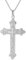 trendor Herren-Kette mit orthodoxem Kreuz Anhänger 45 mm 925 Silber zeitloser Halsschmuck aus Sterlingsilber für Männer, elegante Geschenkidee, 41388-50 50 cm