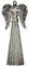 GILDE Deko Figur Engel XXL - Weihnachtsengel - Höhe 82 cm, Silberfarben, 84061