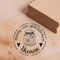 Motivstempel Honig von glücklichen Bienen - Imker Stempel Honigglas Etikett Holzstempel 68 x 68 mm