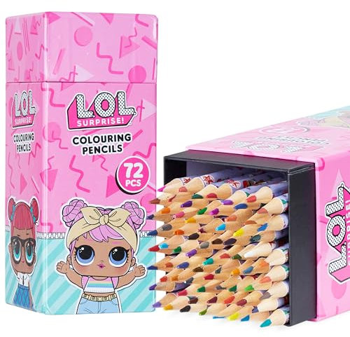 L.O.L. Surprise! Buntstifte Set für Mädchen, 72 Stück Holzstifte Farbstifte Colored Pencils - Mitbringsel Kinder Geschenke