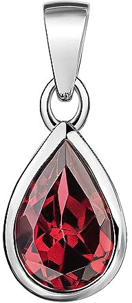 MATERIA by Matthias Wagner Edelstein Anhänger Tropfen - Damen Kettenanhänger Silber 925 rhodiniert KA-319