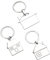 MEISH 3 Pieces Home Keychain Metal Chrome House Shaped Keyring for Couple Friend Family Housewarming Celebration Gifts