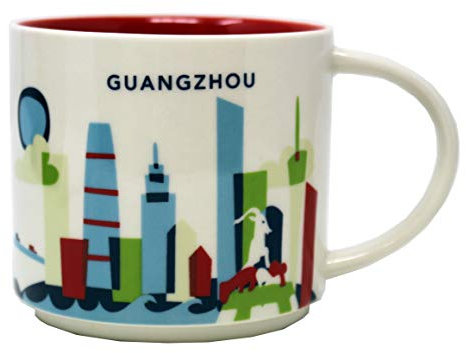 Starbucks You Are Here Series Guangzhou Taza de cerámica, 14 onzas