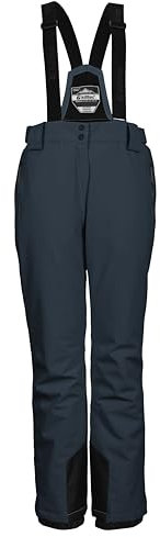 killtec Damen Funktionshose/Skihose mit abnehmbaren Trägern, Kantenschutz und Schneefang KSW 249 WMN SKI PNTS, hellpetrol, 44, 37559-000