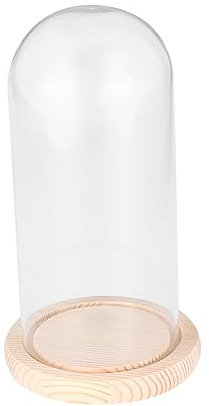 AOKWAWALIY Schwarzes Dekor schlagholz geschenke für valentinstag glasglocke deko Cloche-Kuppel aus Glas DIY Kartenvitrine schwarze Spitzkerzen Glaskuppel Blumenglasabdeckung klein Pappbecher