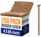 LEDSone 4x80mm wood screws pack of 200 Multipurpose Advanced Wood screw,Self-Tapping Self Countersinking Ultra sharp