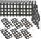 ZeriTlolen 6 Packs Noir Gingham à Carreaux Partie de Nappe de Table 54x108 Pouces Noir en Plastique jetable Partie de Couverture de Table Nappe de Table en Plastique Blanc vêtements