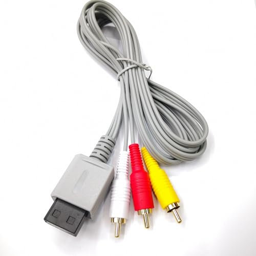 Cable AV para Wii Wii U, cable de audio y vídeo AV para Wii y Wii U, 1,8 m, compatible con televisión