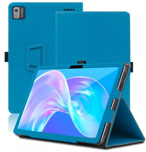 Case for SGIN T10 Pro, 10.1 inch, SGIN T10 Pro Tablet Case, Folding Stand Protective Cover with Pencil Holder and Wrist Strap, Full Protection. (Light Blue)