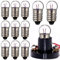 Angoily 10 Pièces E10 Mini Ampoules 1. 5V 0. 3A Expérience Électrique Physique Voyant De Base À Vis Ampoule À Incandescence Lampe De Poche À L'ancienne
