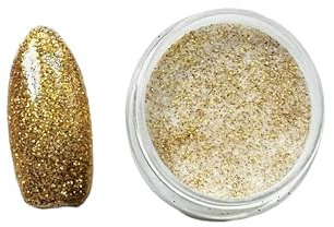 1x Acrylic Powder pot Glitter Collection Nail Extension Art Design Manicure pedicure (Gold Metallic)