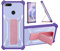 Funda para Xiaomi Mi A1 Funda Carcasa Case Cover [con Protector de Pantalla de Cristal Templado] Híbrida [Soporte Plegable Magnético] [Esmerilado antihuellas] Púrpura