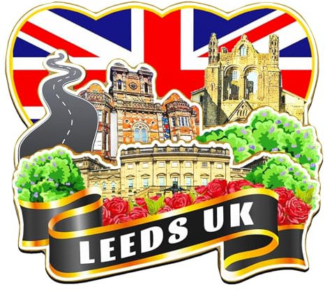Orlaybar Leeds UK Decorative Magnet 3D Refrigerator City Travel Souvenir Tourist Gifts Handmade Craft Fridge Magnet Home Decoration -4759