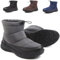 Hanani Stivali da Neve Uomo Invernali Stivaletti Foderato in Pelliccia Scarpe Comodo antiscivolo Caviglia Boots Grigio scuro 42EU
