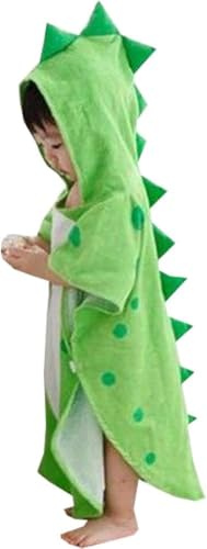 Badeponcho Kinder Poncho Strandtücher mit Kapuze Mädchen Junge Badetuch Babys Kleinkinder Duschtücher Weich Saugfähig Bademantel Dinosaurier Handtuch für Bad, Schwimmen, Pool, Strand und Urlaub