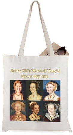JTOUK Six Queen inspirierte Tragetasche Broadway Musikgeschenk Geschichte Liebhaber Geschenk, Wives Tote EU, 13.78 inch x 15.75 inch, Large