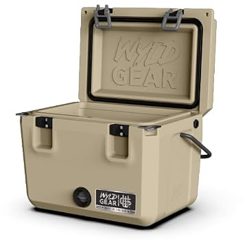 Wyld Gear Freedom Series Roto-Molded Cooler – Eistruhe – robust, Hochleistungs-Eisspeicherung, tragbar für Outdoor-Abenteuer, Heckklappe und Camping (hellbraun)