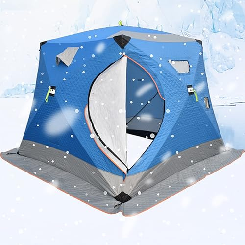 Tipi Zelt Outdoor,Winterzelt für Eisfischen, für 5–8 Personen, großes Winterzelt für Eisfischen, warmes Baumwollzelt für Camping und Touristen, 240 x 240 x 190