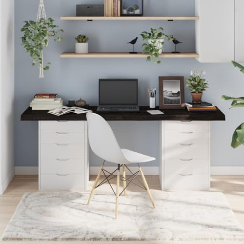 Juroupi Tischplatte Schreibtischplatte Table Top Gartentischplatte Tischplatte 180x50x(2-6) cm Massivholz Eiche Behandelt