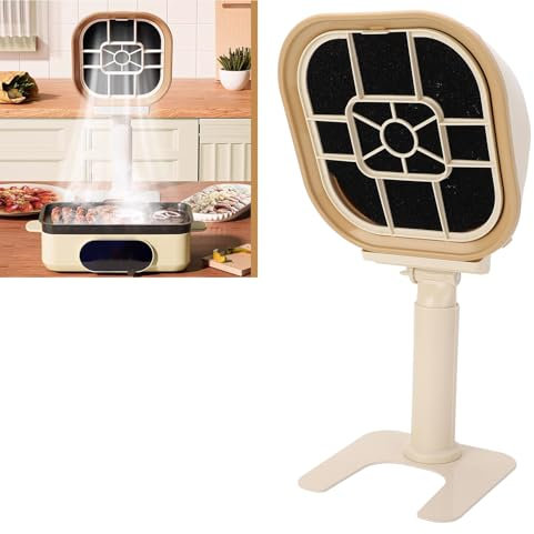 Tragbare Dunstabzugshaube, Tisch-Dunstabzugshaube, höhen- und Winkelverstellbar, Tisch-Abluftventilator, Geräuscharmer Küchen-Abluftventilator für Innenräume, Wohnmobile,