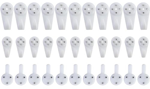 Ganci per foto senza tracce [33 pezzi], ganci da parete, 3 disegni, per pareti dure e cartongesso, per appendere quadri, cornici