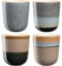 LEONARDO HOME Kaffeebecher ROMA 4er Set • Inhalt 330 ml • moderne Becher ohne Henkel • Handgefertigt aus hochwertiger Keramik • stapelbar • abgestimmtes Design • mehrfarbig • 025441