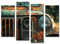 islandburner Bild auf Leinwand Verrosteter alter Jeep im Wald Bilder Wandbilder Poster