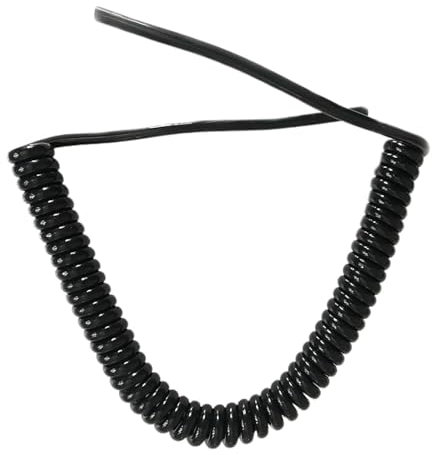 Bobina retrattile con filo estensibile Cavo a spirale 8 core 24AWG Cavo di rete di estensione Sensore domestico Cavo a spirale Cavo telescopico nero Cavo a molla Bobina retrattile(Strecth 5 meter)