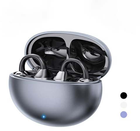 CATGIFF Cuffie Auricolari Aperte, Auricolari Bluetooth con Clip per Orecchie Aperte Comfort, Ultraleggero 4.3g, Vestibilità Stabile, Auricolari Open Ear Bluetooth 5.49 per Fitness,Corsa Nero