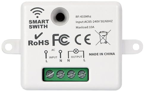 Kabelloses Lichtschalter-Set – Lichtschalter mit Fernbedienung | programmierbar und erweiterbar | keine wasserdichte Verkabelung, selbstversorgt, elektrischer, keine Verkabelung, Controller
